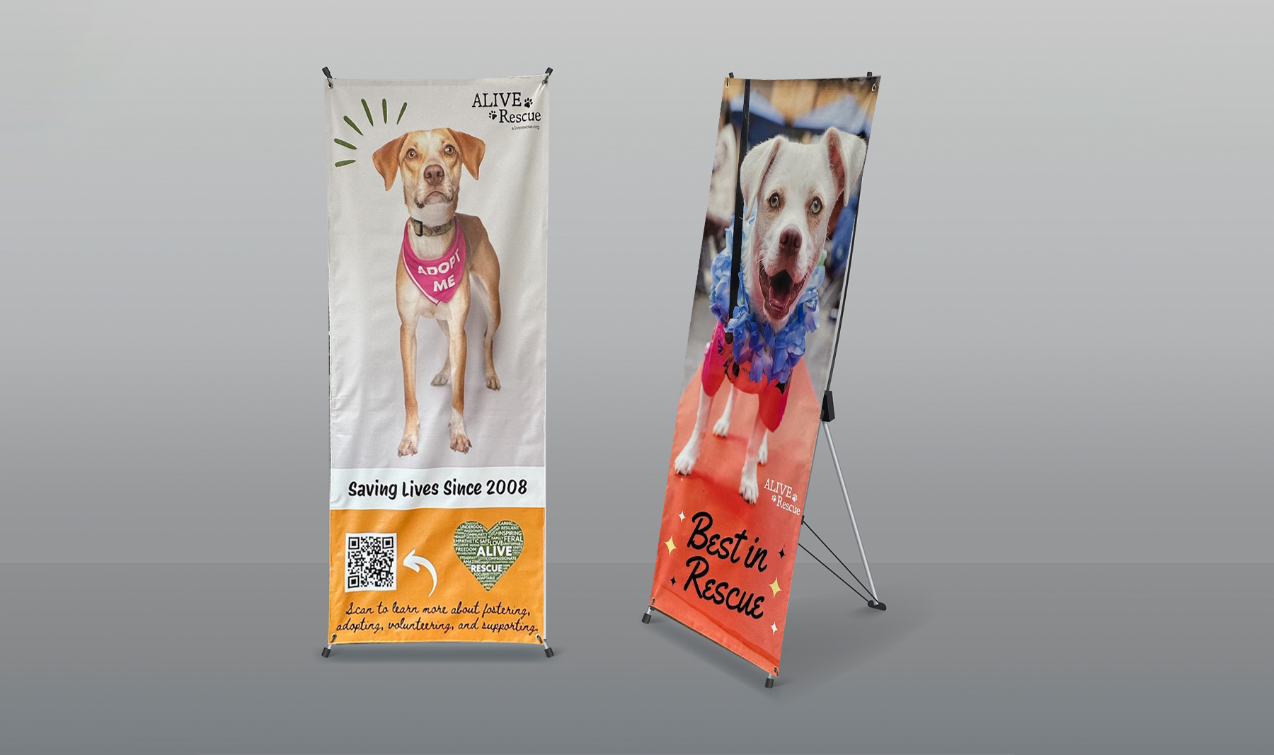 Custom banners and backdrops samples