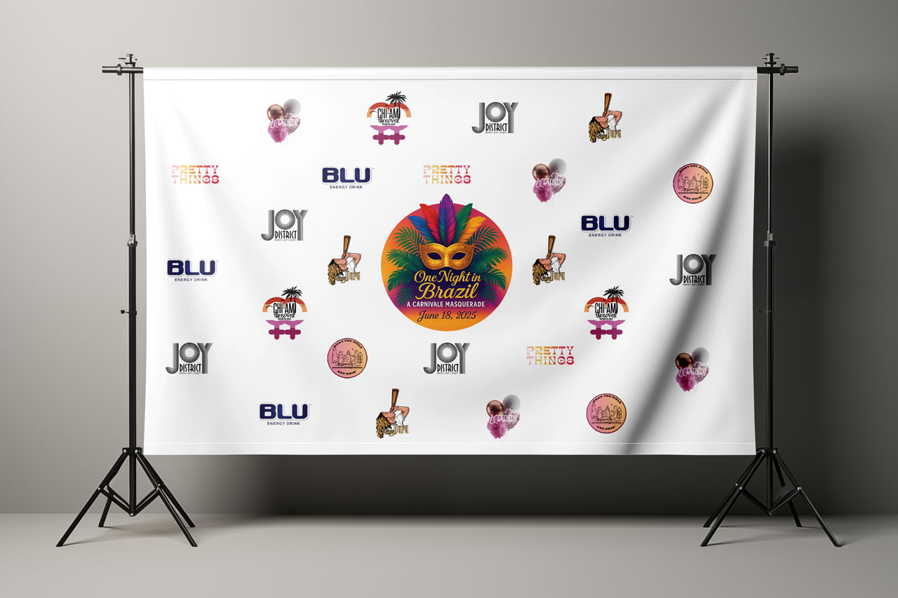 Carnivale Event Step & Repeat Banner