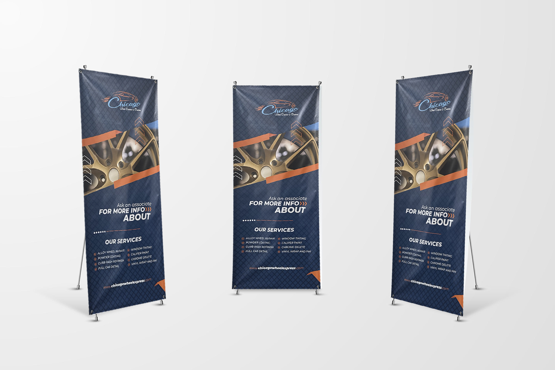 Chicago Wheel Express Roll-Up Banners